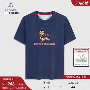 Brooks Brothers/布克兄弟女士26春夏新款印花圆领短袖T恤