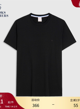 Brooks Brothers/布克兄弟男士夏supima棉圆领纯色基础款短袖T恤
