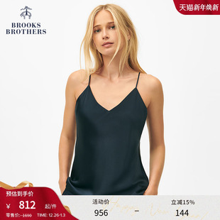 100%桑蚕丝 气质吊带衫 Brooks 布克兄弟女士新款 上衣 Brothers