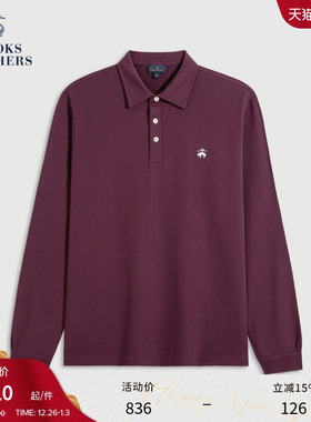 Brooks Brothers/布克兄弟男士25秋冬新品三粒扣商务老钱polo衫