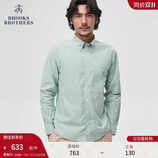 布克兄弟男士 Brothers Brooks 春夏免烫刺绣logo休闲衬衫 易打理
