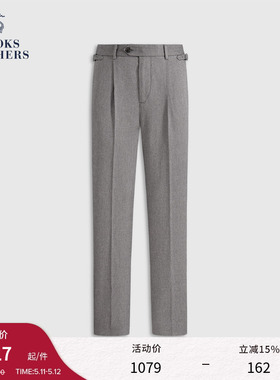 Brooks Brothers/布克兄弟男士2春夏款纯棉肌理老钱挺阔休闲长裤