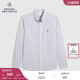 经典 布克兄弟男士 款 牛津纺条纹免烫长袖 Brooks 休闲衬衫 Brothers