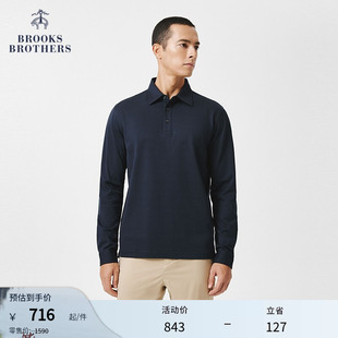 Brothers Brooks 珠地网眼 polo衫 秋冬款 纯棉长袖 布克兄弟男士