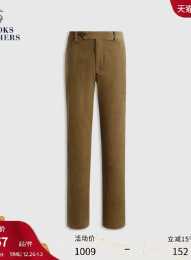 Brooks Brothers/布克兄弟男士25秋冬新品灯芯绒纯色复古长裤