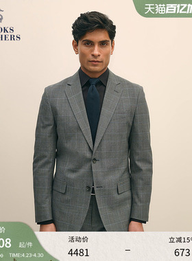 Brooks Brothers/布克兄弟男士秋冬款绵羊毛编织纹理西装外套