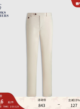 Brooks Brothers/布克兄弟男士春夏新款supima棉纯色休闲长裤