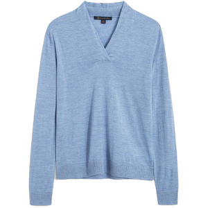 Brooks Brothers/布克兄弟女士秋冬绵羊毛轻弹力针织衫薄款毛衣