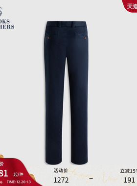 Brooks Brothers/布克兄弟男士25秋冬新品斜纹布纯色布标休闲长裤