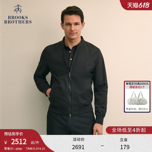 Brooks Brothers/布克兄弟男士26春夏新品纯色棒球夹克外套