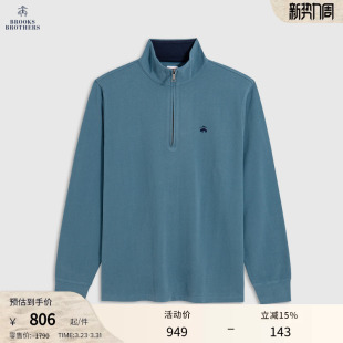 25秋冬新品 布克兄弟男士 纯棉拉链半高领上衣 Brothers Brooks