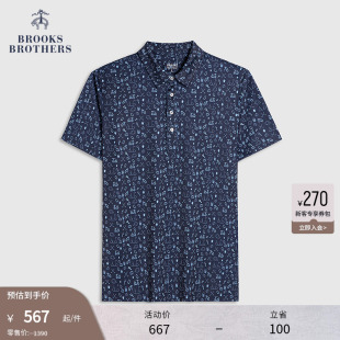 涂鸦印花休闲polo衫 Brooks 25春夏新款 Brothers 布克兄弟男士