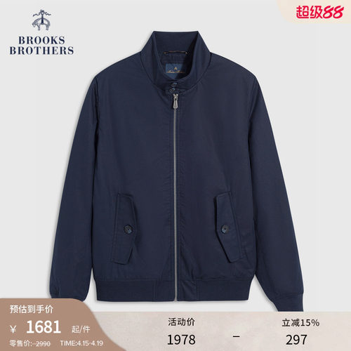 布克兄弟男士半高领春季梭织外套