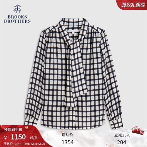 布克兄弟25女士绑带衬衫