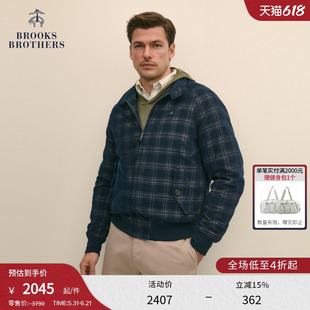 Brooks Brothers/布克兄弟男士秋冬新品灯芯绒美式格纹夹克外套