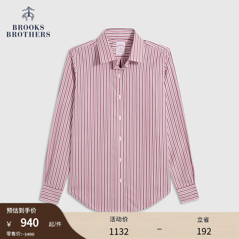布克兄弟女士25竖条纹衬衫