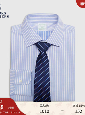 [易打理]Brooks Brothers/布克兄弟男士26新品supima棉提花衬衫