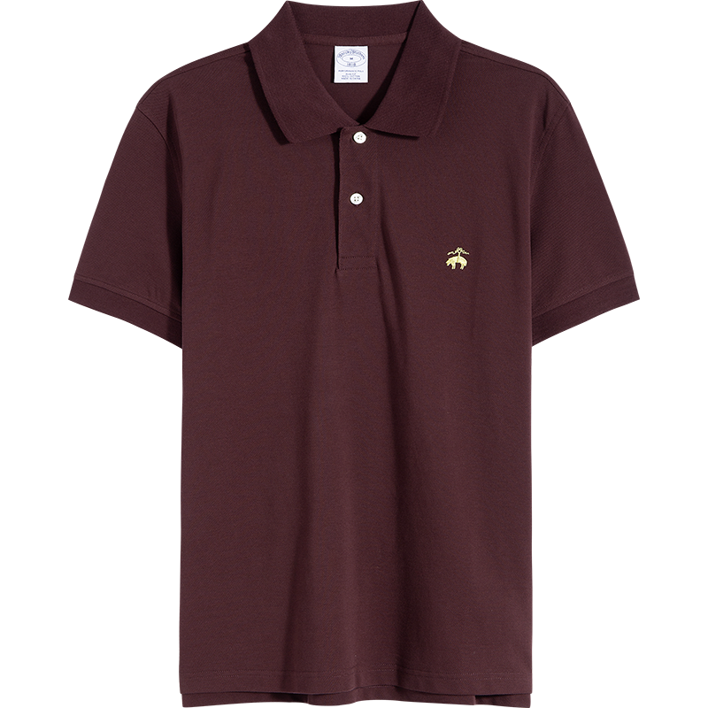 [珠地网眼]Brooks Brothers/布克兄弟男夏季款金羊刺绣短袖Polo衫