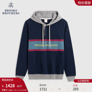 25秋冬新品 布克兄弟男士 纯棉刺绣logo连帽卫衣 Brothers Brooks