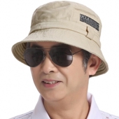 双面戴百搭渔夫帽中老年户外出游女防晒遮阳帽 纯棉帽子男款 四季 款