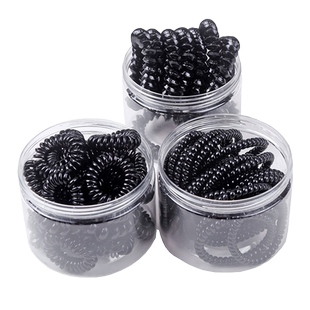 扎头发电话线发圈女韩国加粗头绳小圈小号细发绳成人皮筋黑色头饰