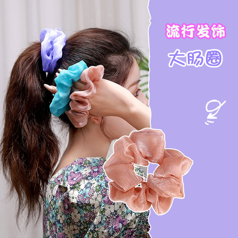 ins简约网红气质少女猪大肠发圈