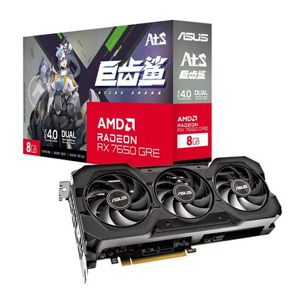 适用ASUS华硕ATS RX7650GRE O8G AMD RADEON 巨齿鲨电竞游戏显卡