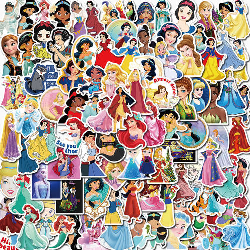 防水迪士尼公主贴纸可爱装饰贴画