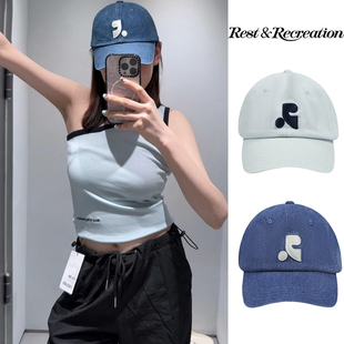 韩国restandrecreation25新款绣花牛仔棒球帽遮阳帽子潮RR鸭舌帽