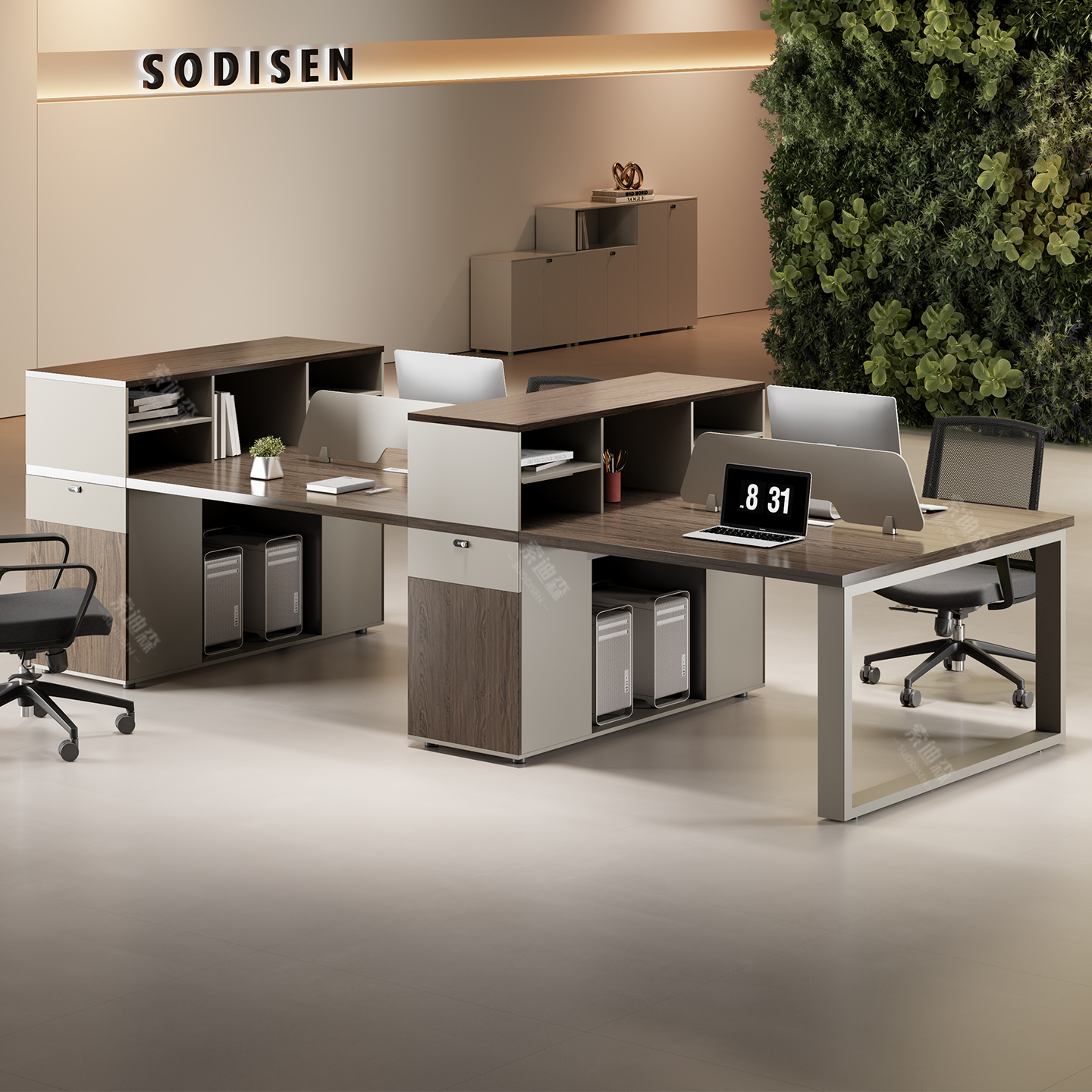 办公桌员工位职员桌椅组合屏风卡座财务室四人卡位电脑桌简约现代