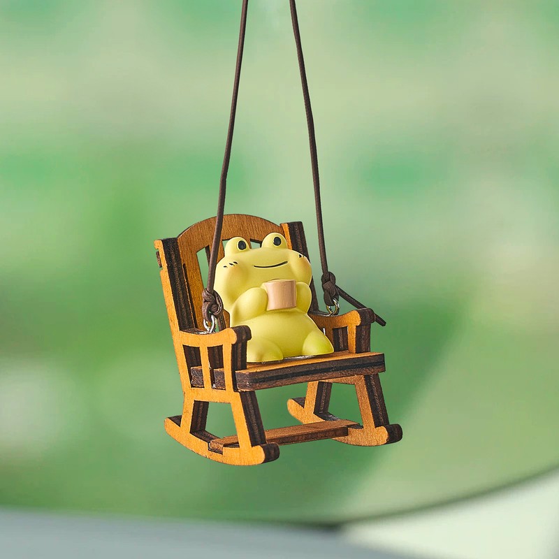 软萌治愈青蛙树脂摇摆挂件