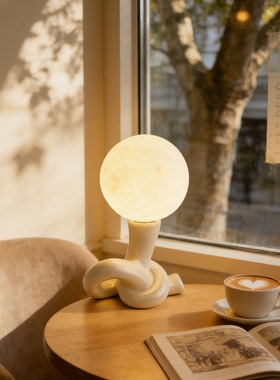 北欧几何陶瓷可发光桌面摆件