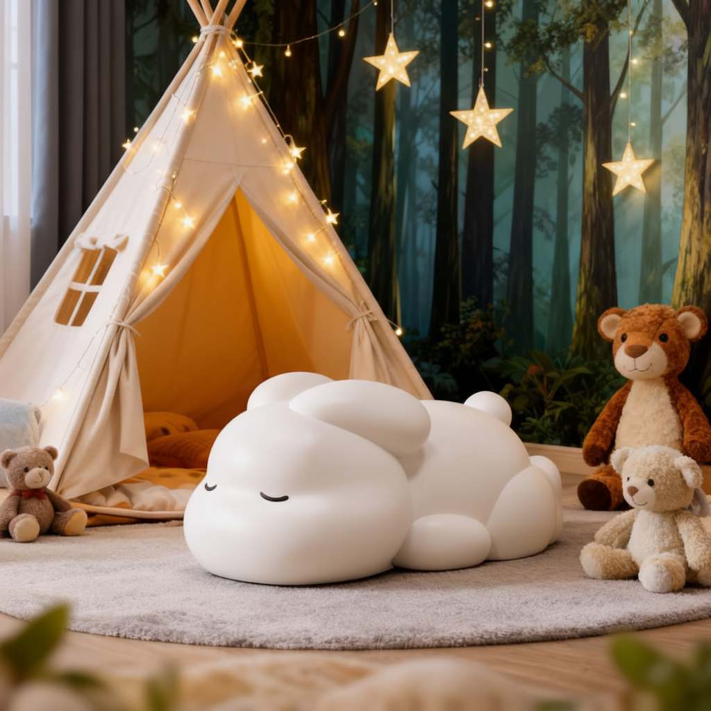 卡通星星装饰灯儿童卧室睡眠灯树脂材质可爱氛围灯