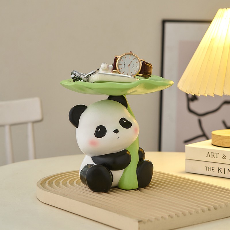 国潮熊猫树脂桌面摆件