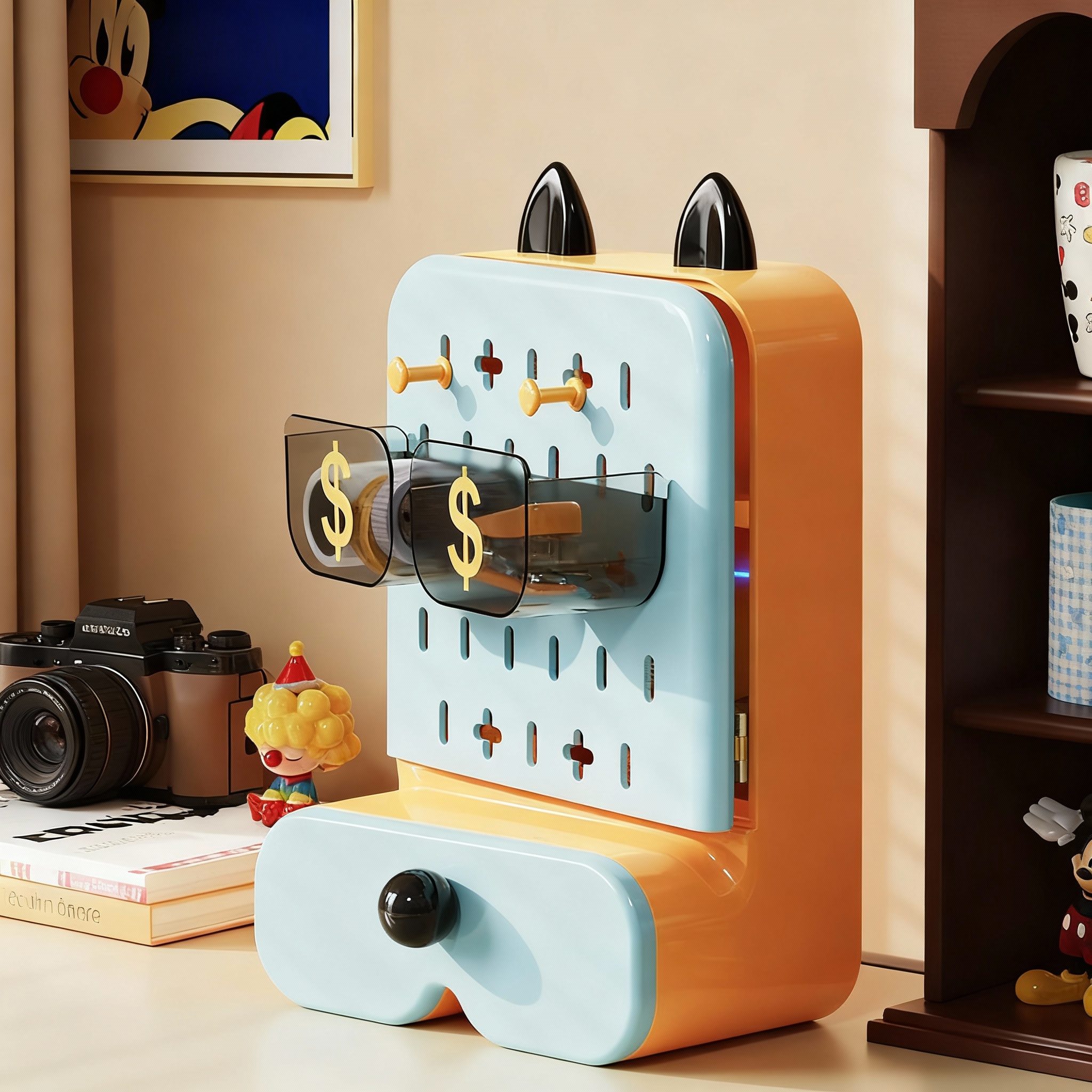 卡通塑料大容量桌面收纳盒