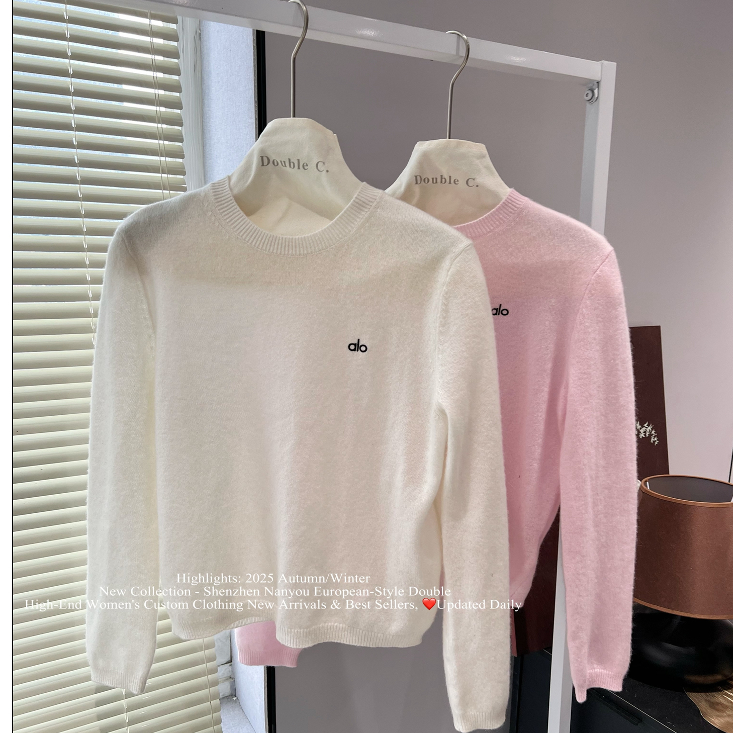 2025冬季新品刺绣字母羊绒毛衣女