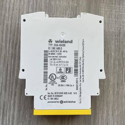 德国wieland威朗安全继电器SNA4043K订货号R1.188.1680.0现货实拍