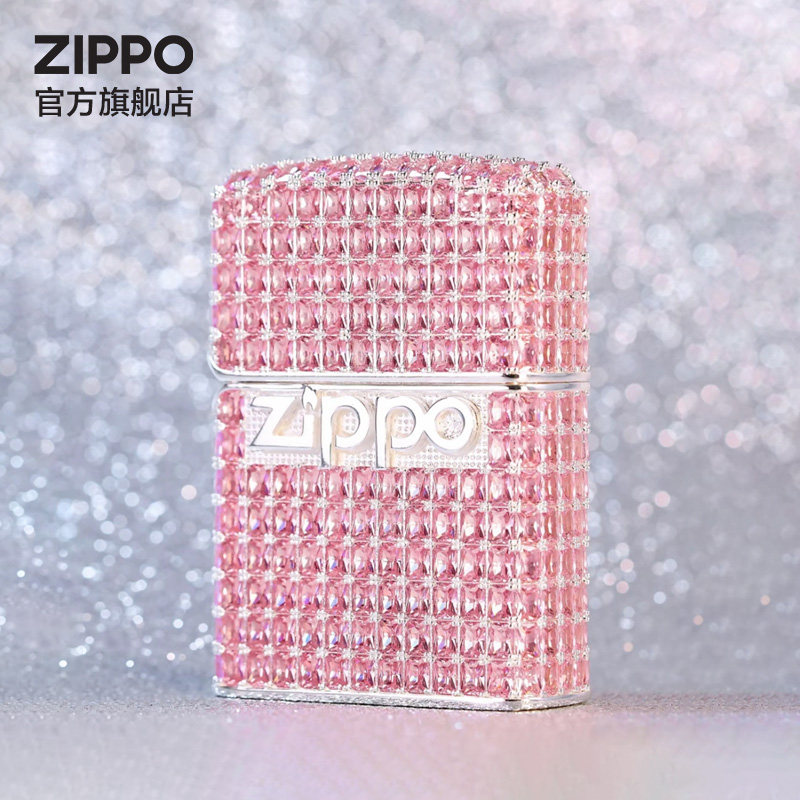 ZIPPO官方旗舰店之宝正品粉镜星辰防风煤油打火机生日送男友礼物