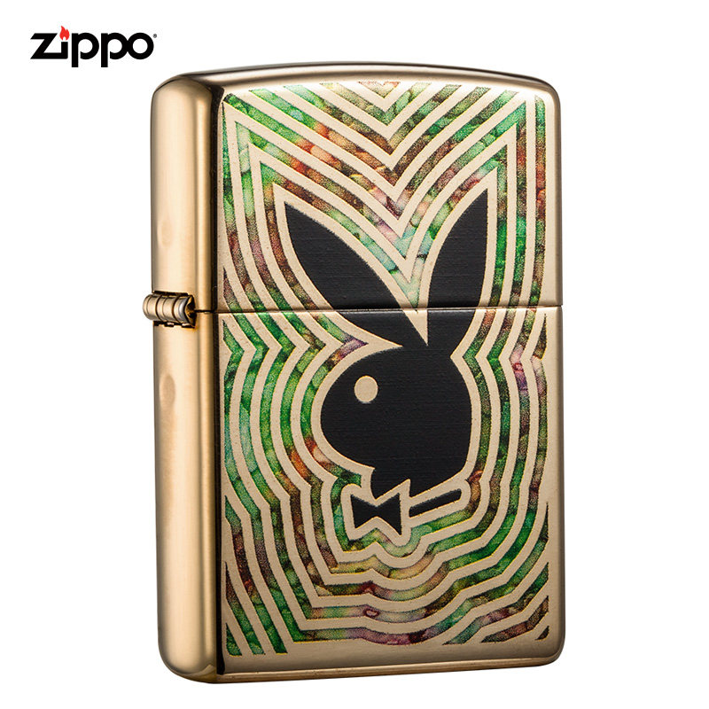 ZIPPO官方旗舰店之宝花花公子玻璃天窗防风煤油打火机生日礼物