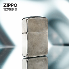 Zippo官方旗舰店之宝拉丝黑冰1941复刻防风打火机送男友生日礼物