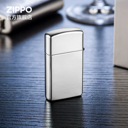 正品纤巧煤油打火机zippo镜面