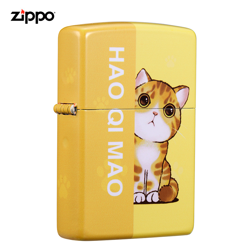 Zippo打火机之宝好奇起司猫胖橘猫Zippo官方旗舰店送男友礼物