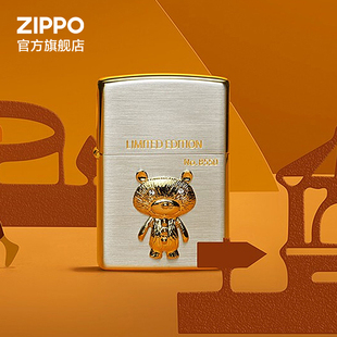 Zippo打火机美国原装 Zippo站立 小熊高端送男友生日礼物 正版