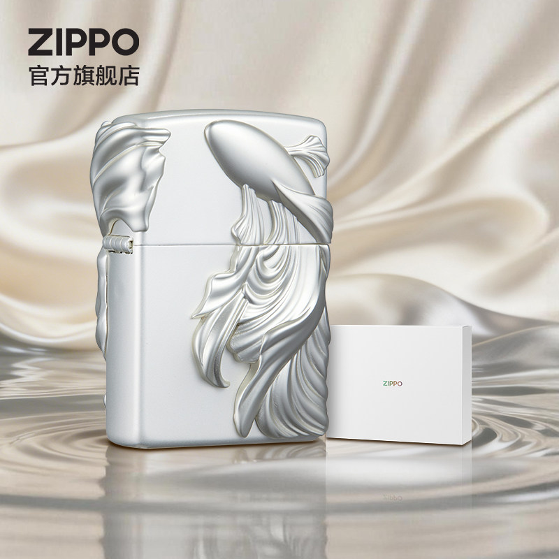 ZIPPO官方旗舰店之宝正品游刃有鱼防风煤油打火机生日父亲节礼物