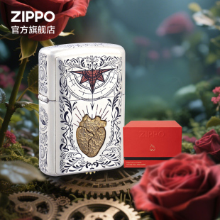 ZIPPO官方旗舰店之宝八音盒·怦然心动防风煤油打火机生日礼物
