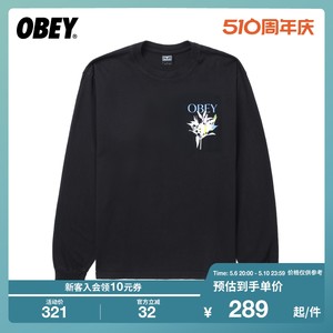 男女长袖花卉印花OBEY