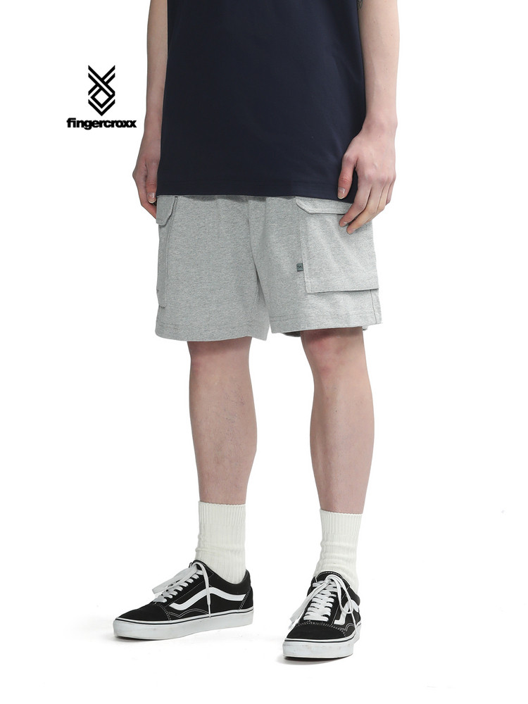 FINGERCROXX MENS SPRING SUMMER LARGE POCKET DESIGN DRAWSTRING WAIST SHORTS 00115XK