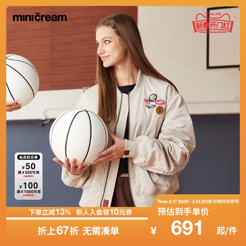 mini cream女装秋冬徽章多口袋夹克外套潮流FS112AL