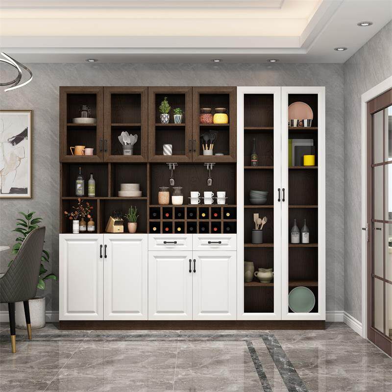 酒柜现代简约轻奢整体酒柜北约多功能家用酒柜可定制靠墙餐边柜子