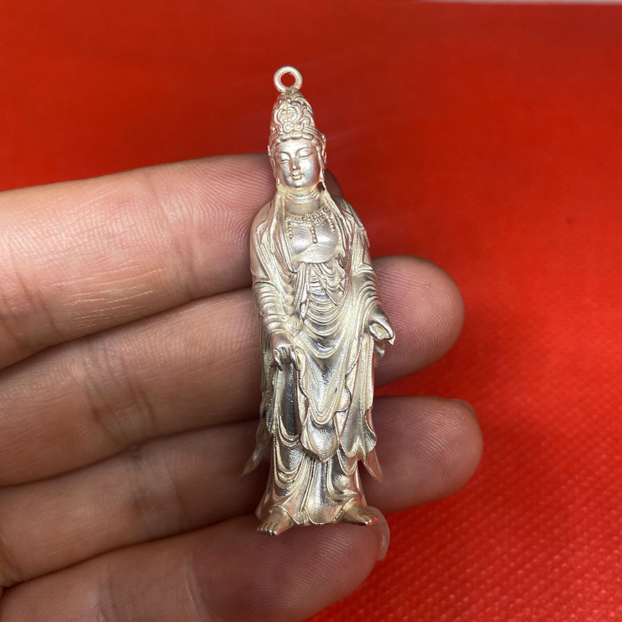 999纯银立体实心观音世实心3D立体观音吊坠男女守护神银饰项链坠,饰品/流行首饰/时尚饰品新,项坠/吊坠,淘宝优惠券,粉丝福利购,淘宝优惠卷